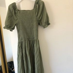 Green Ruffle Dress